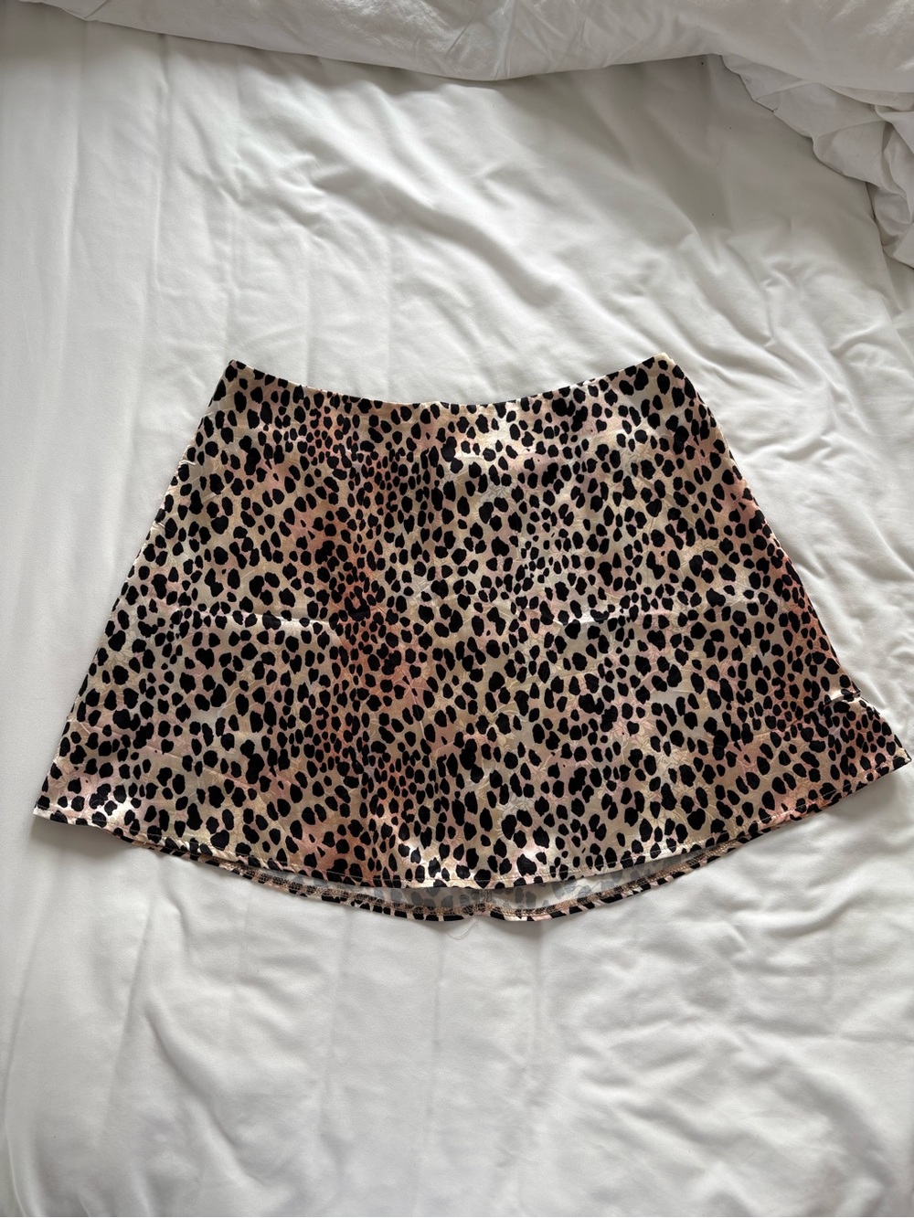 Princess Polly Leopard Print Satin Mini Skirt - Pink/Black